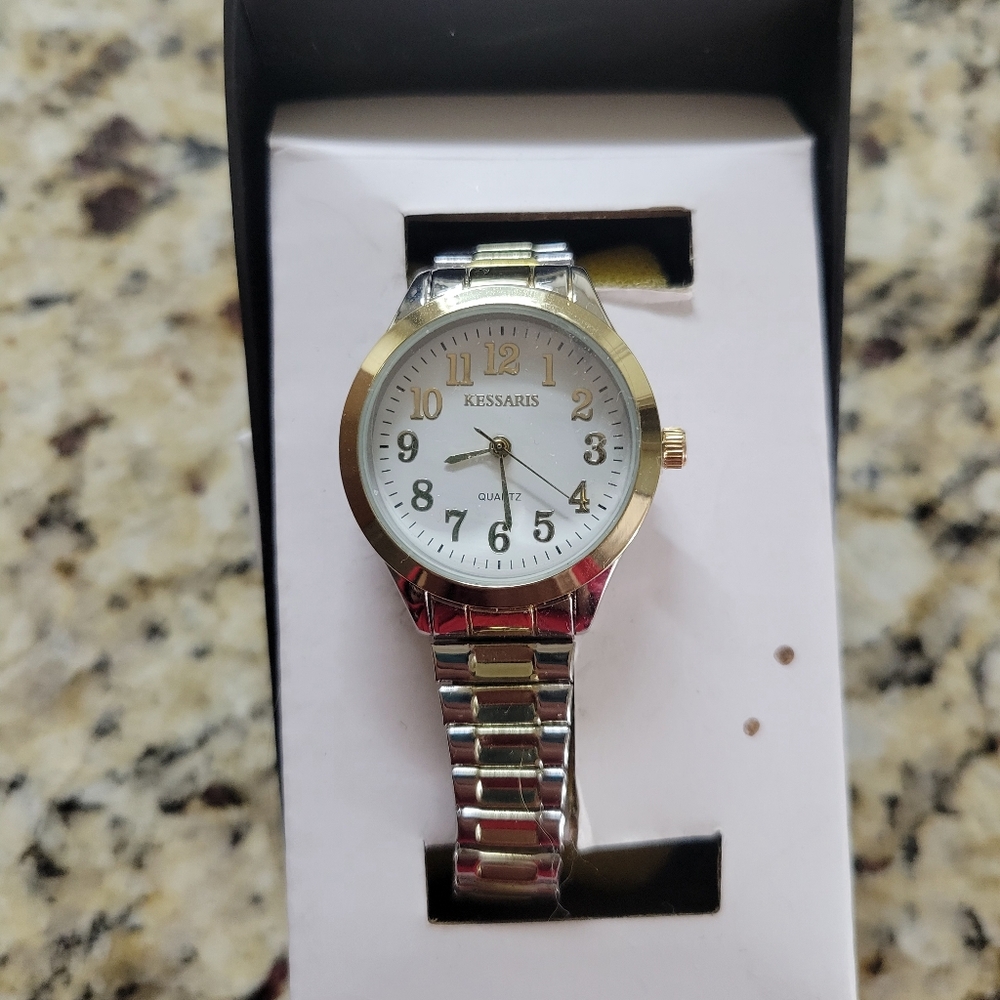 Kessaris Gold and Silver Watch Women's